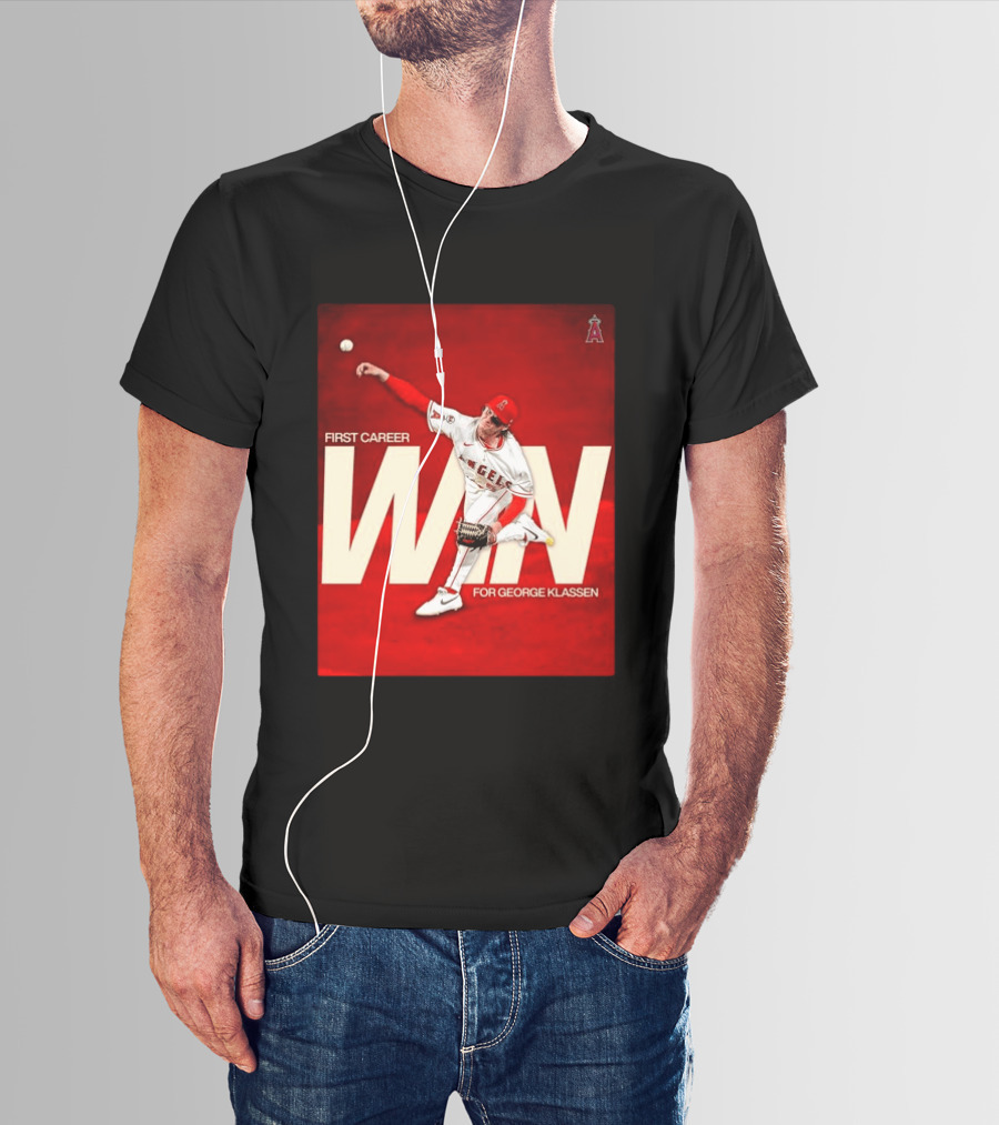 Los Angeles Angels First Career Win For George Klassen Baseball T-Shirt