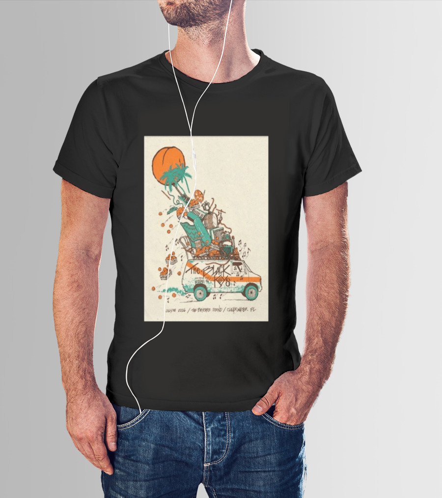 The Black Keys July 28 2026 The Daycare Sound Clearwater FL Van And Music Instruments T-Shirt