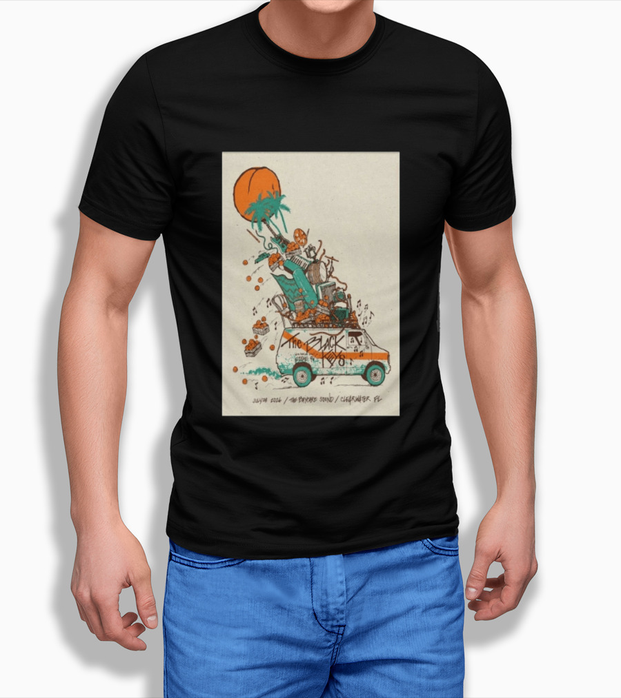The Black Keys July 28 2026 The Daycare Sound Clearwater FL Van And Music Instruments T-Shirt