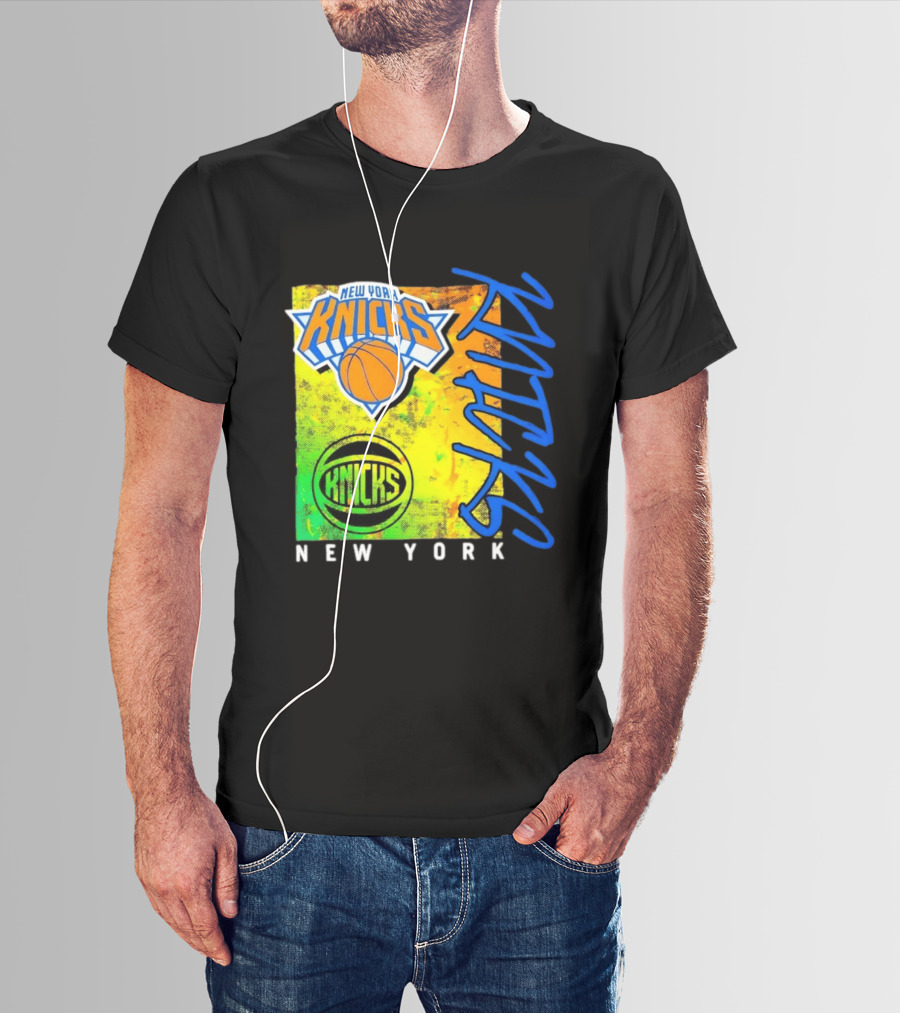 New York Knicks Basketball Team NBA Vibrant Graphic Knicks New York T-Shirt