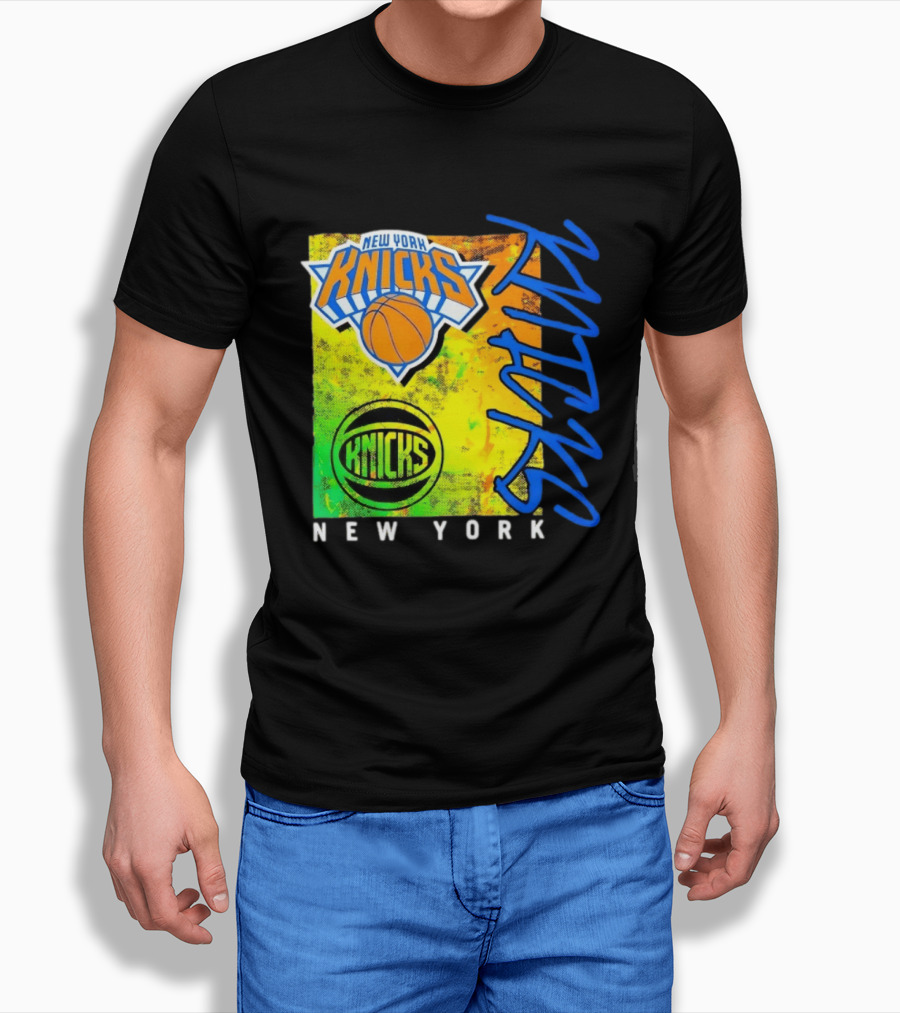 New York Knicks Basketball Team NBA Vibrant Graphic Knicks New York T-Shirt