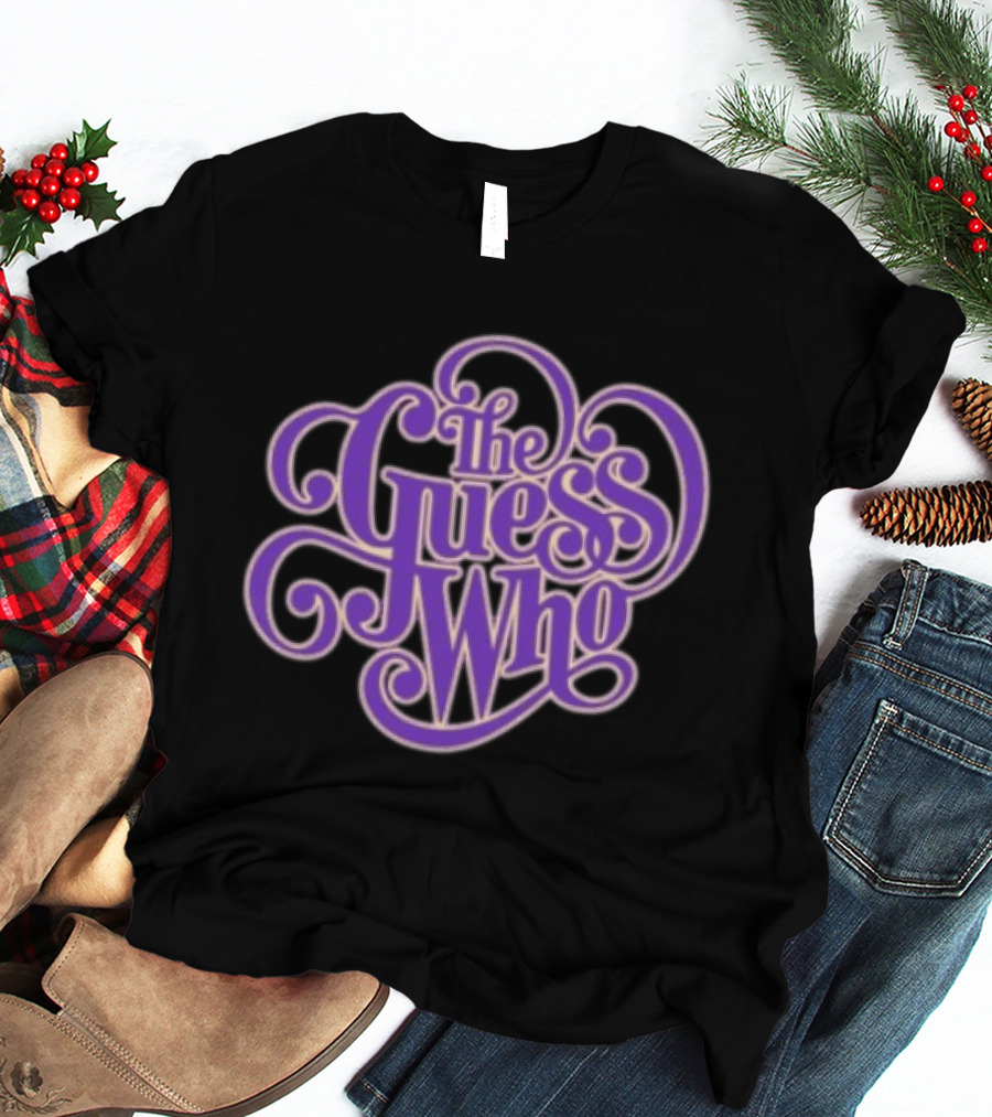 The Guess Who Store Purple Classic Curling Script T-Shirt