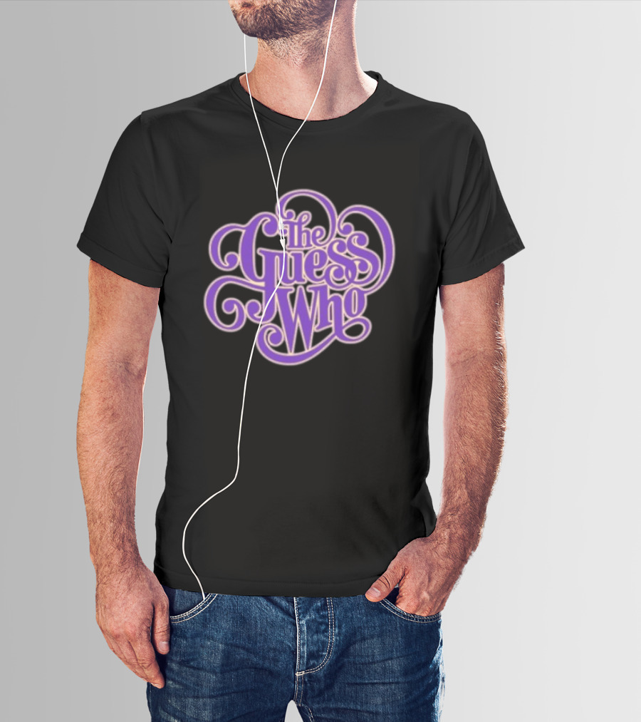 The Guess Who Store Purple Classic Curling Script T-Shirt