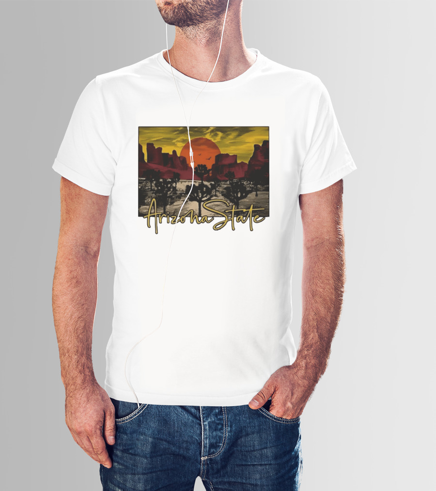Arizona State Desert Sunset Landscape Scene T-Shirt