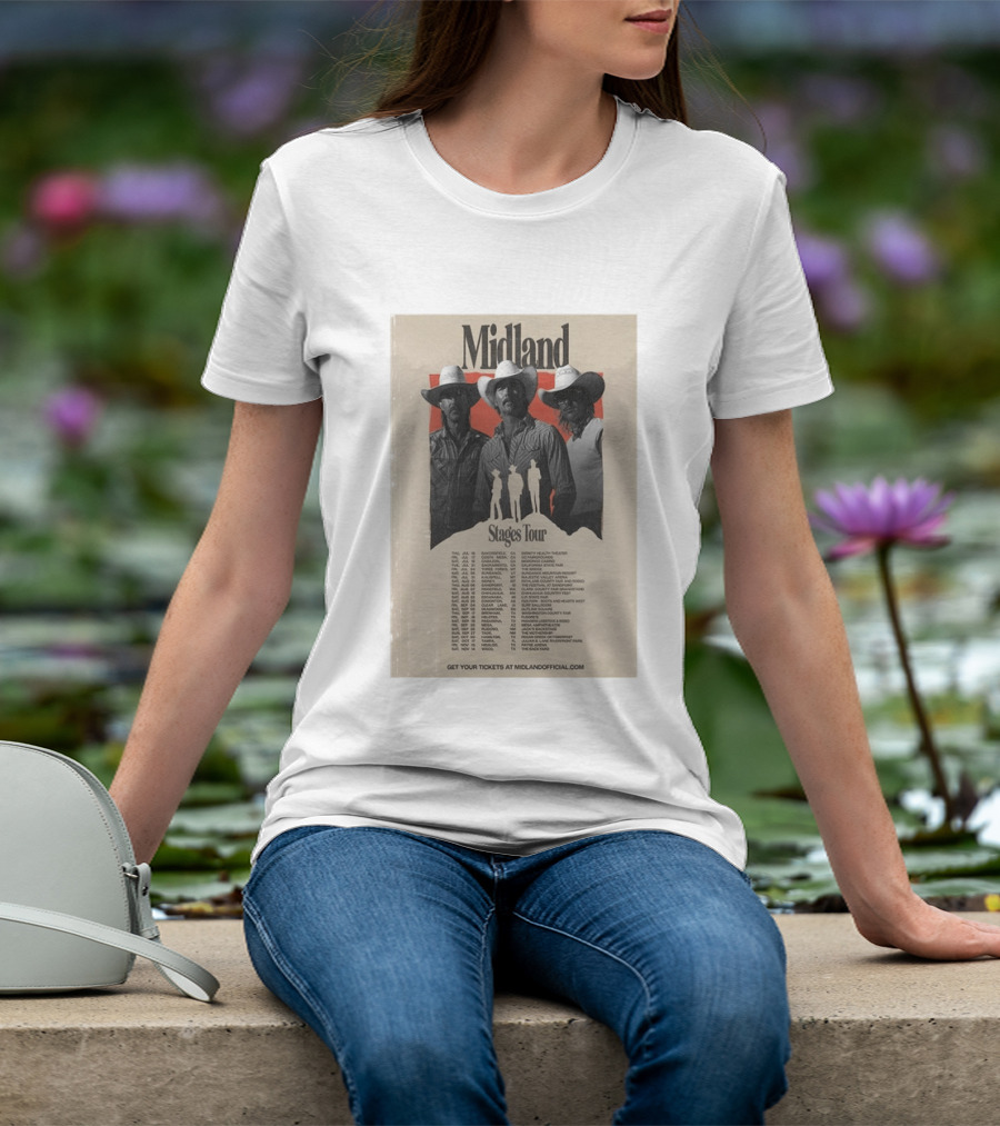 Midland Stages Tour 2026 Concert Dates And Locations T-Shirt