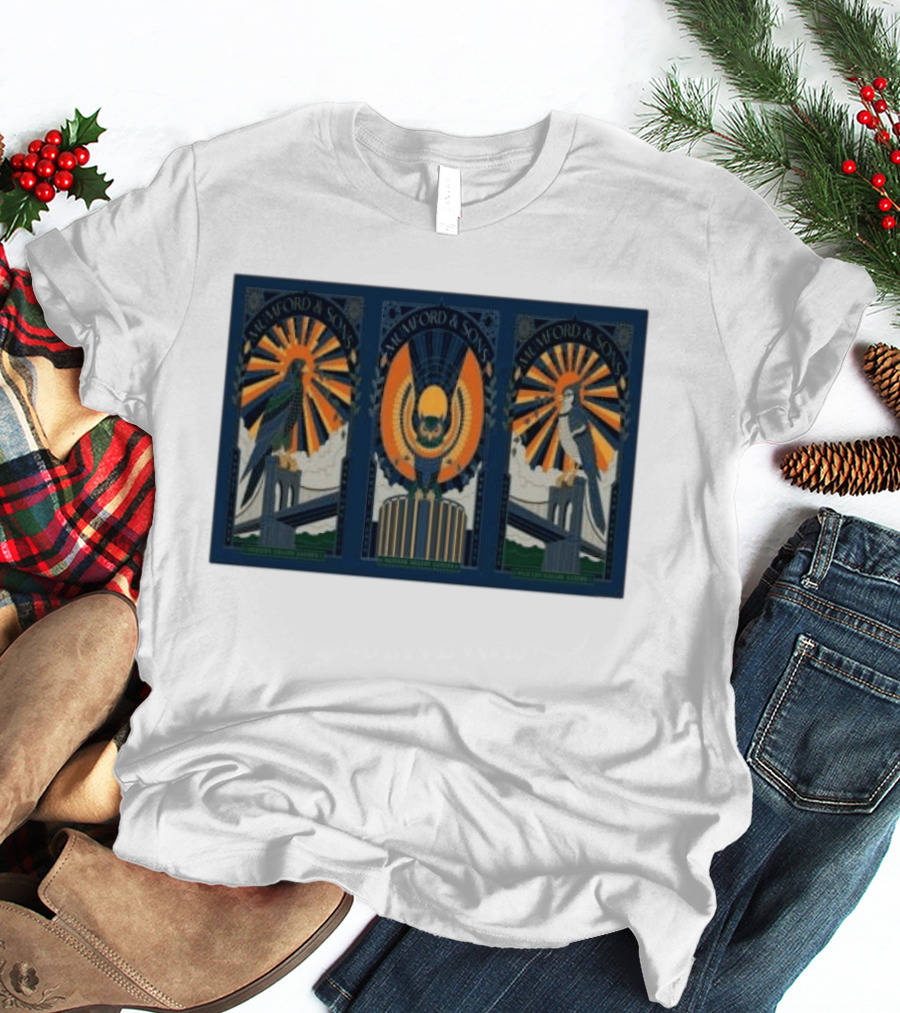 Mumford & Sons Madison Square Garden NYC 2026 Event August 11 13 Trio Nights T-Shirt
