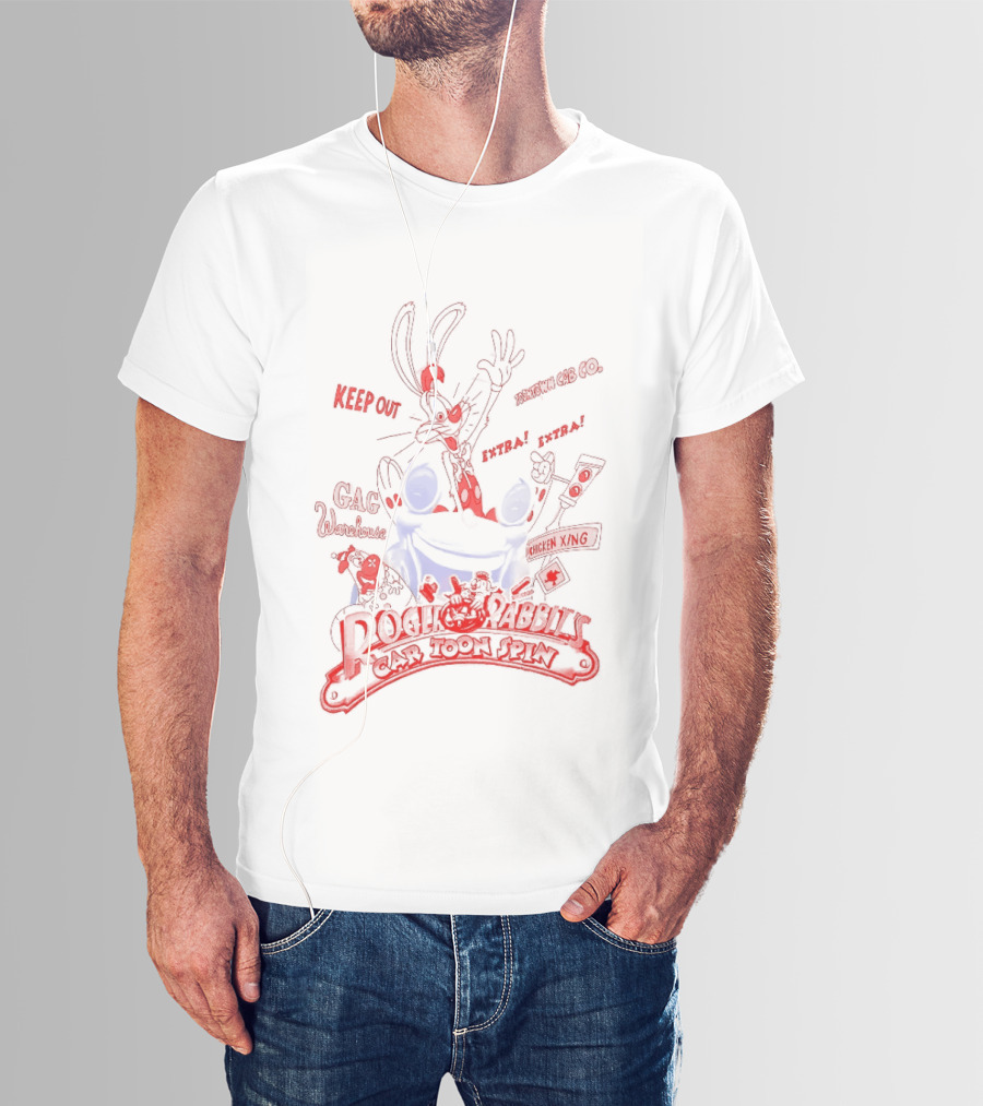 Roger Rabbit Benny The Cab Toontown Keep On Running Smile Darn Ya Smile Disney T-Shirt