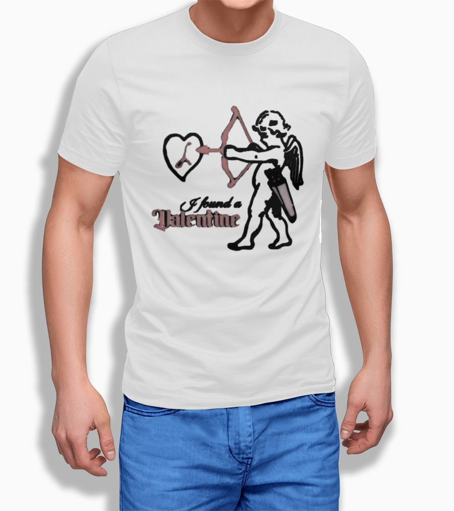 I Found A Valentine Cupid With Heart And Letter L T-Shirt