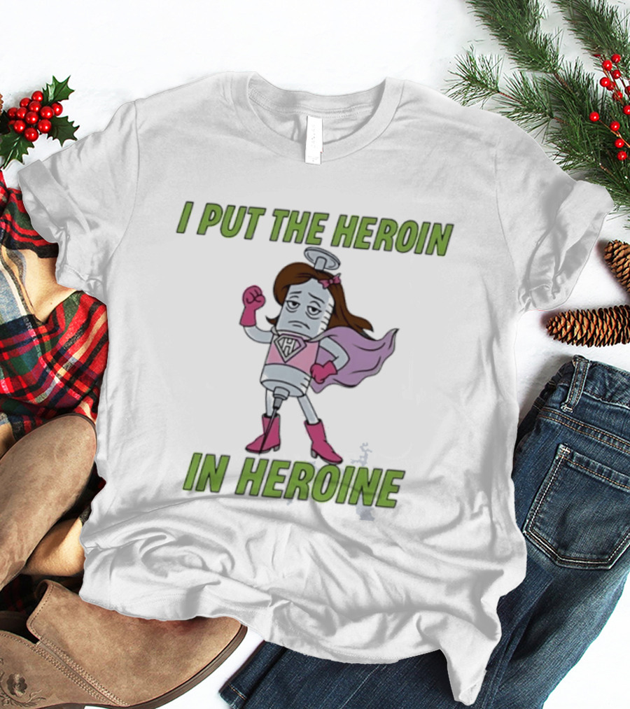 I Put The Heroin In Heroine Superhero Syringe Costume T-Shirt