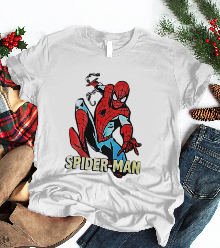 Spider Man Action Pose Marvel Superhero Avengers Comic T-Shirt
