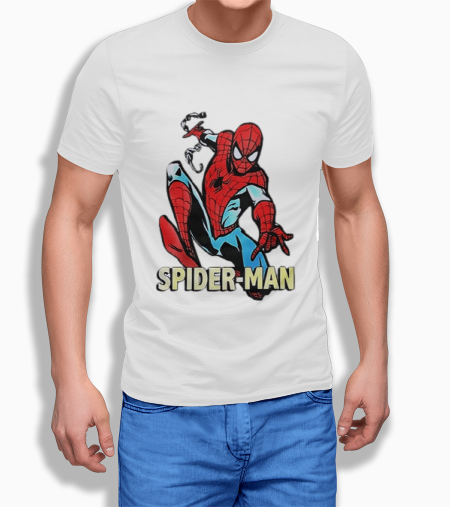 Spider Man Action Pose Marvel Superhero Avengers Comic T-Shirt