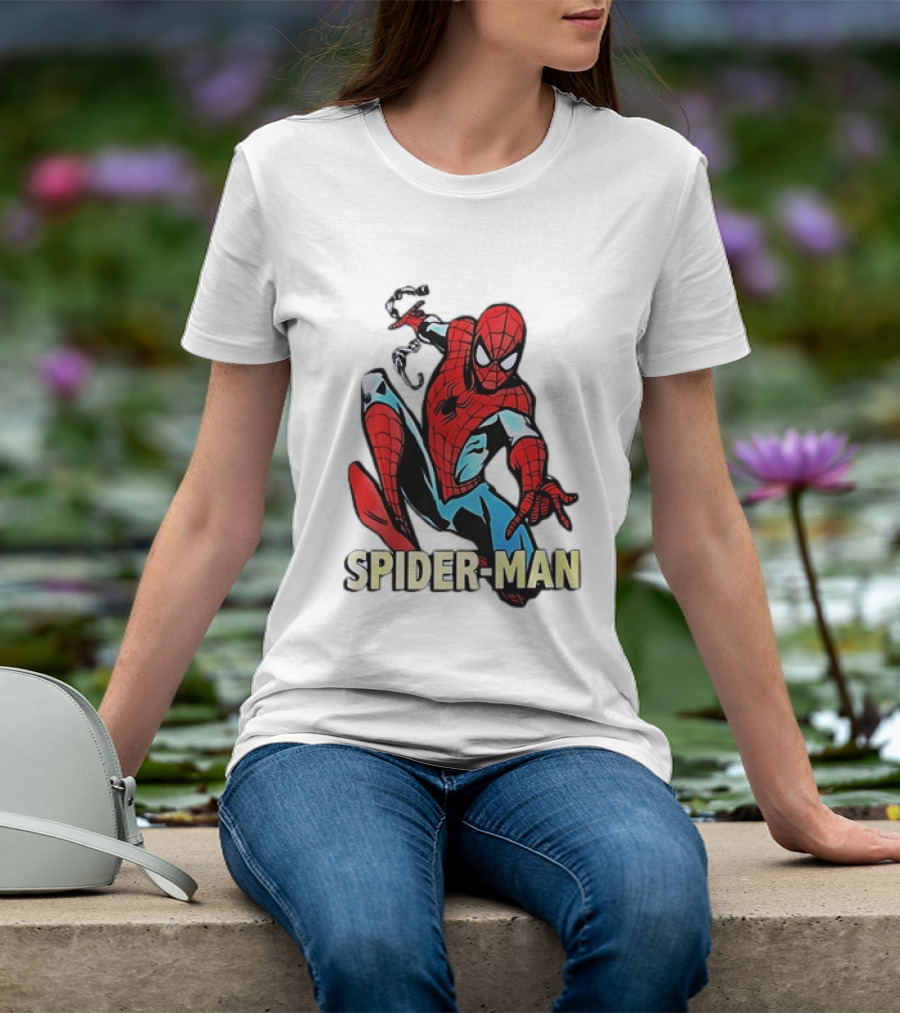 Spider Man Action Pose Marvel Superhero Avengers Comic T-Shirt