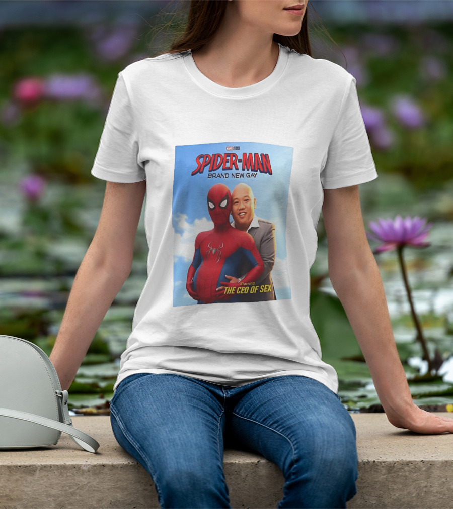 Spider Man Brand New Gay Starring The CEO Of Sex Marvel Studios T-Shirt