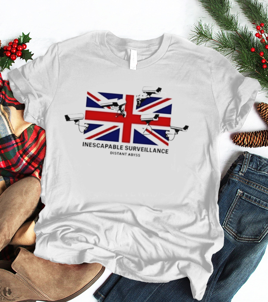 Inescapable Surveillance Distant Abyss UK Flag CCTV T-Shirt