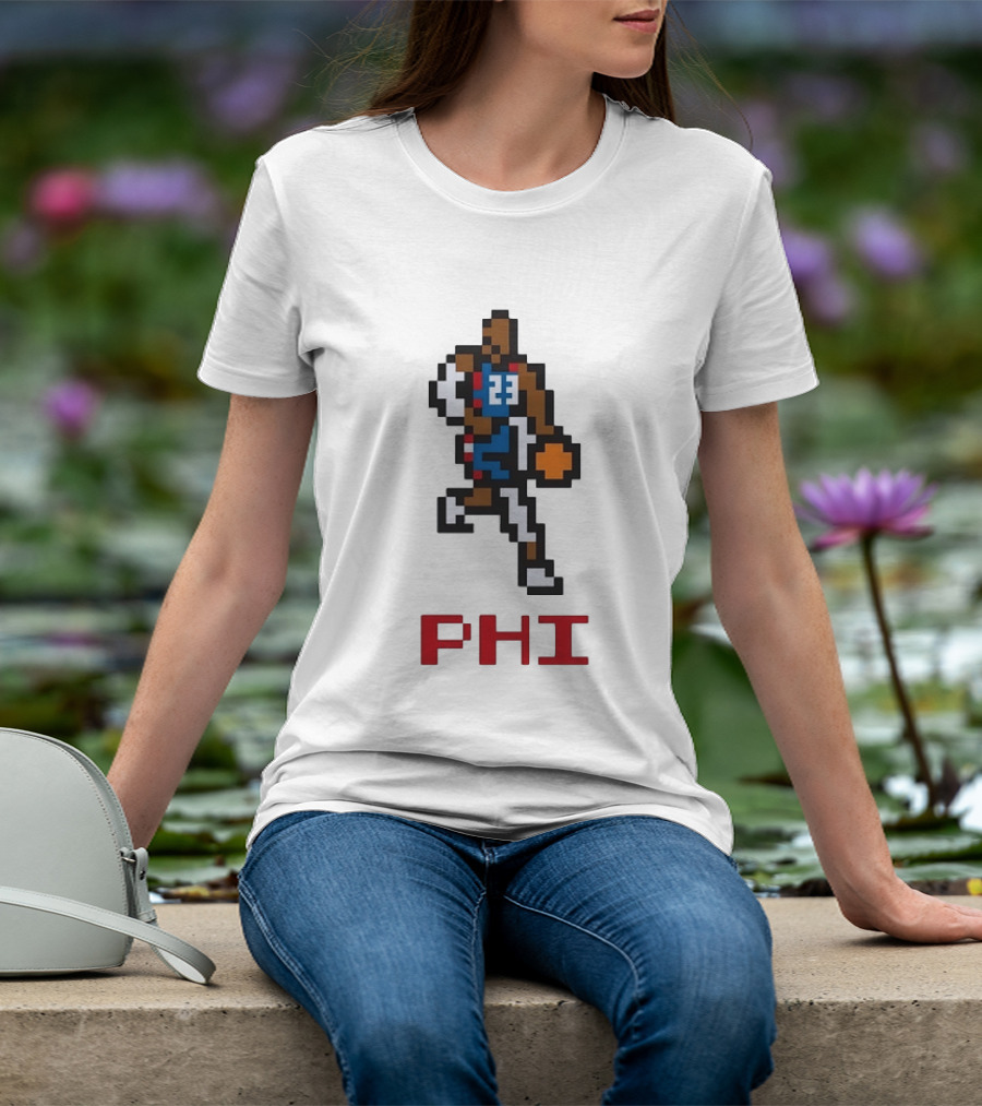 LeBron James Philadelphia 76ers Pixel PHL Sports 23 Jersey T-Shirt