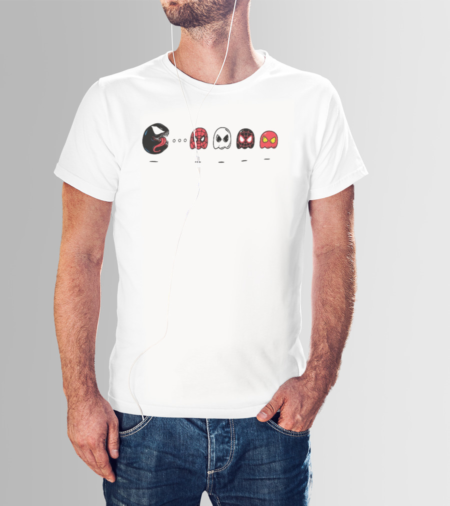 Venom Spider Man Ghost Spider Miles Morales Scarlet Spider Iconic Mashup T-Shirt