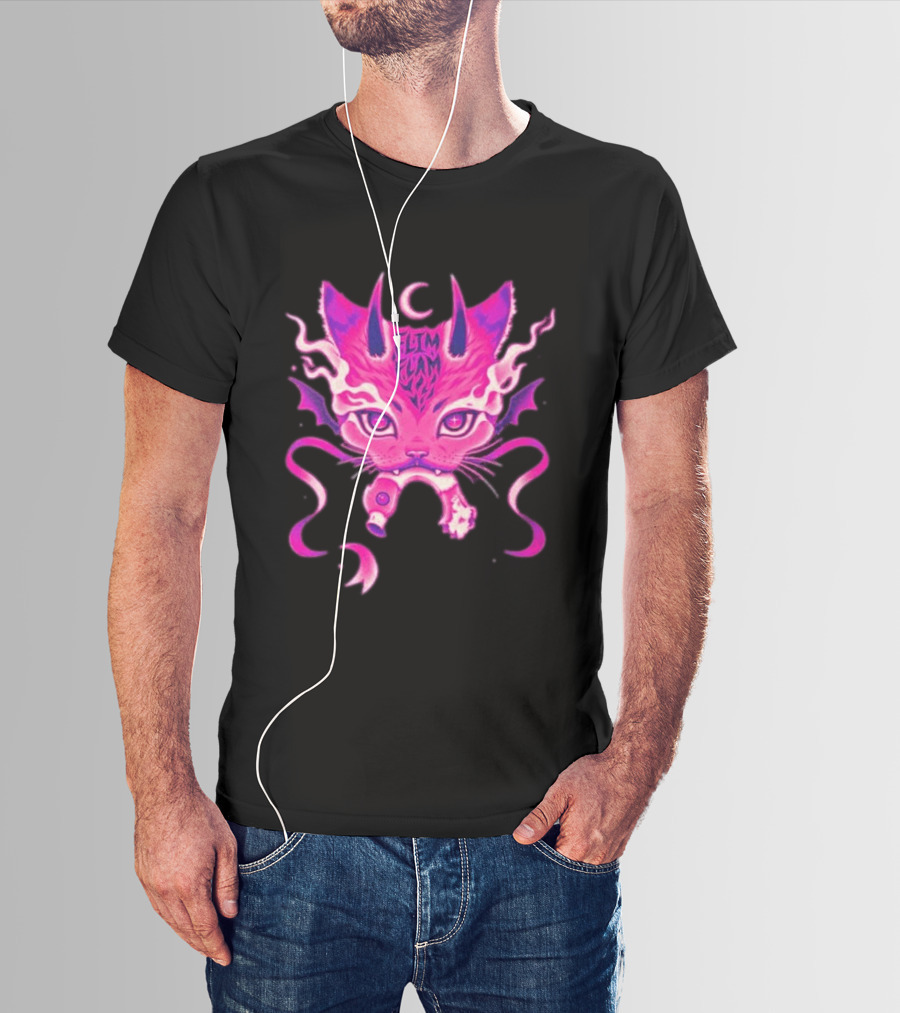 Flim Flam Flamingo DevilCat Fantasy T-Shirt