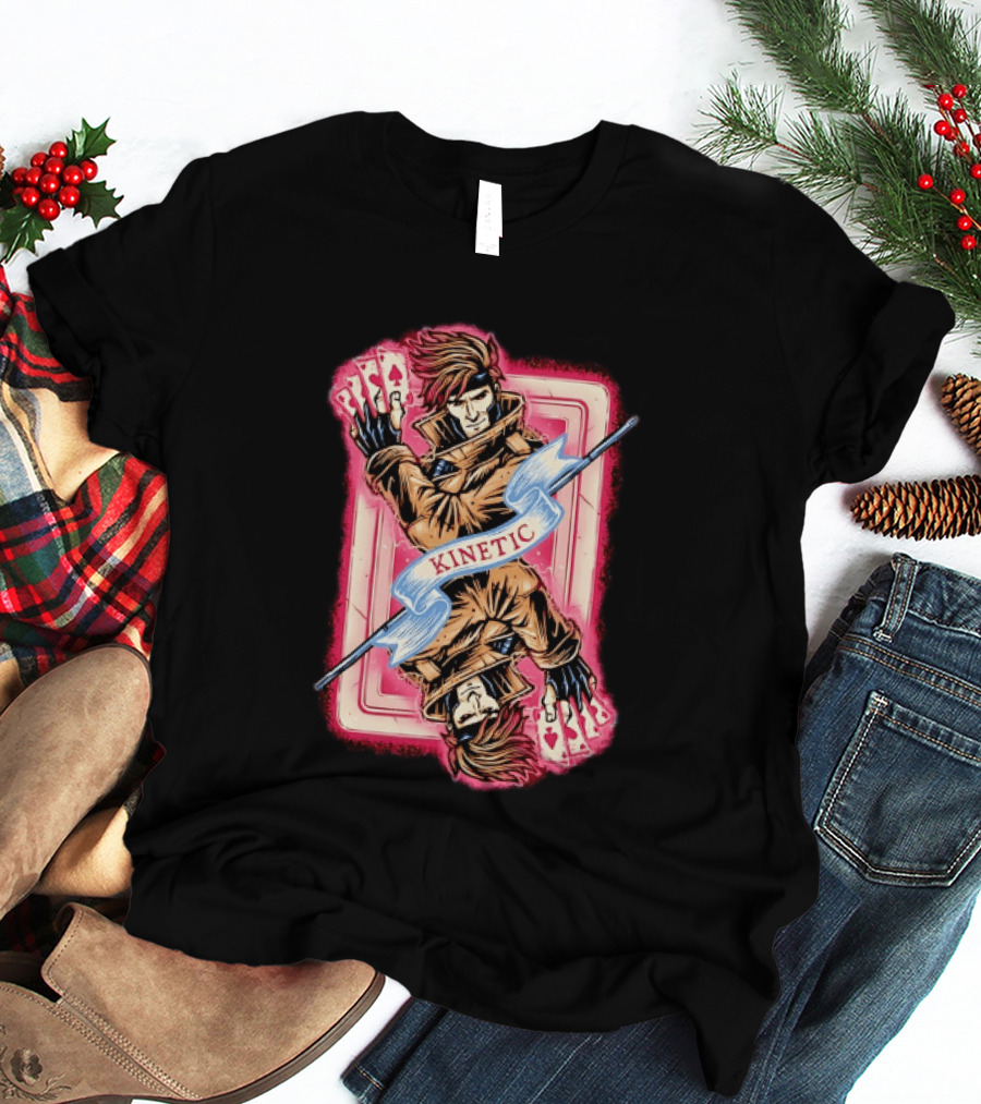 Gambit Kinetic Playing Card X Men Marvel T-Shirt