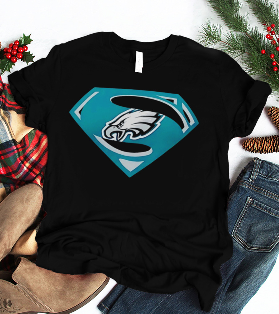Philadelphia Eagles Superman Crest NFL Football Team T-Shirt