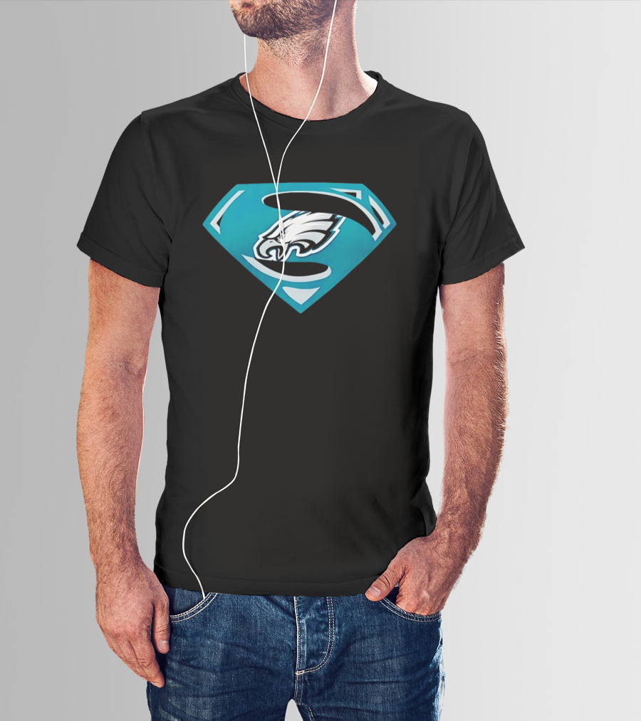 Philadelphia Eagles Superman Crest NFL Football Team T-Shirt