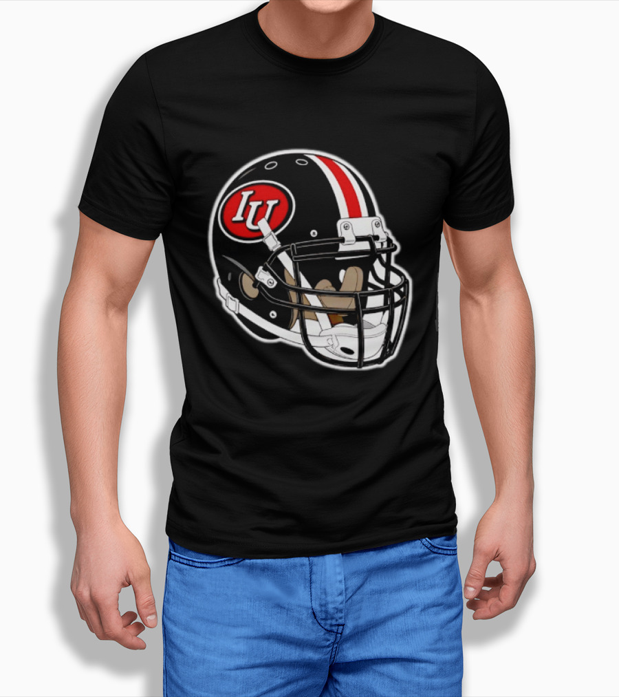 Indiana Hoosiers IU Football Helmet T-Shirt