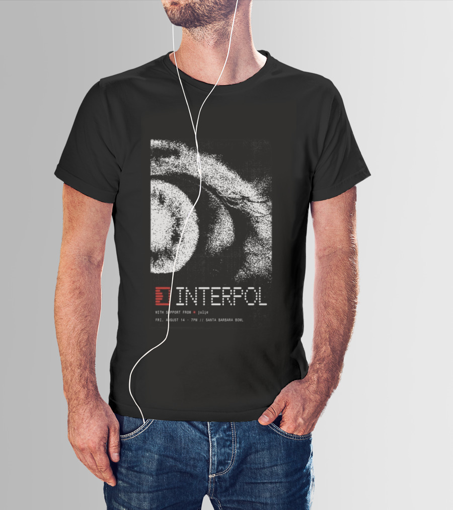 Interpol Santa Barbara Bowl Event August 14 7PM With Julje T-Shirt