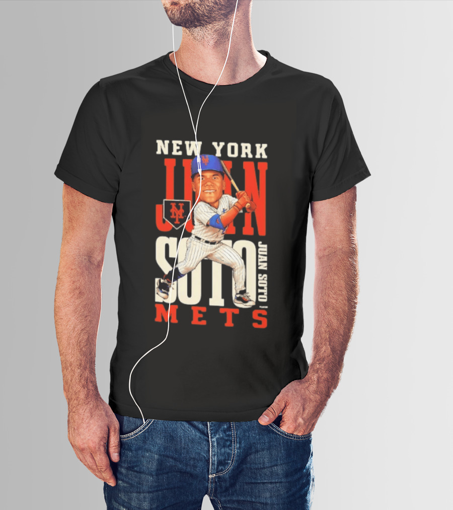 New York Mets Juan Soto Caricature MLB Baseball T-Shirt