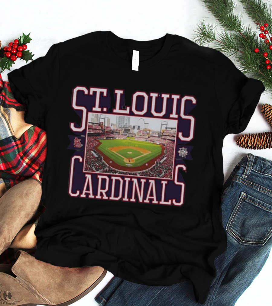 St Louis Cardinals Baseball Stadium View Busch Stadium STL Cityscape T-Shirt