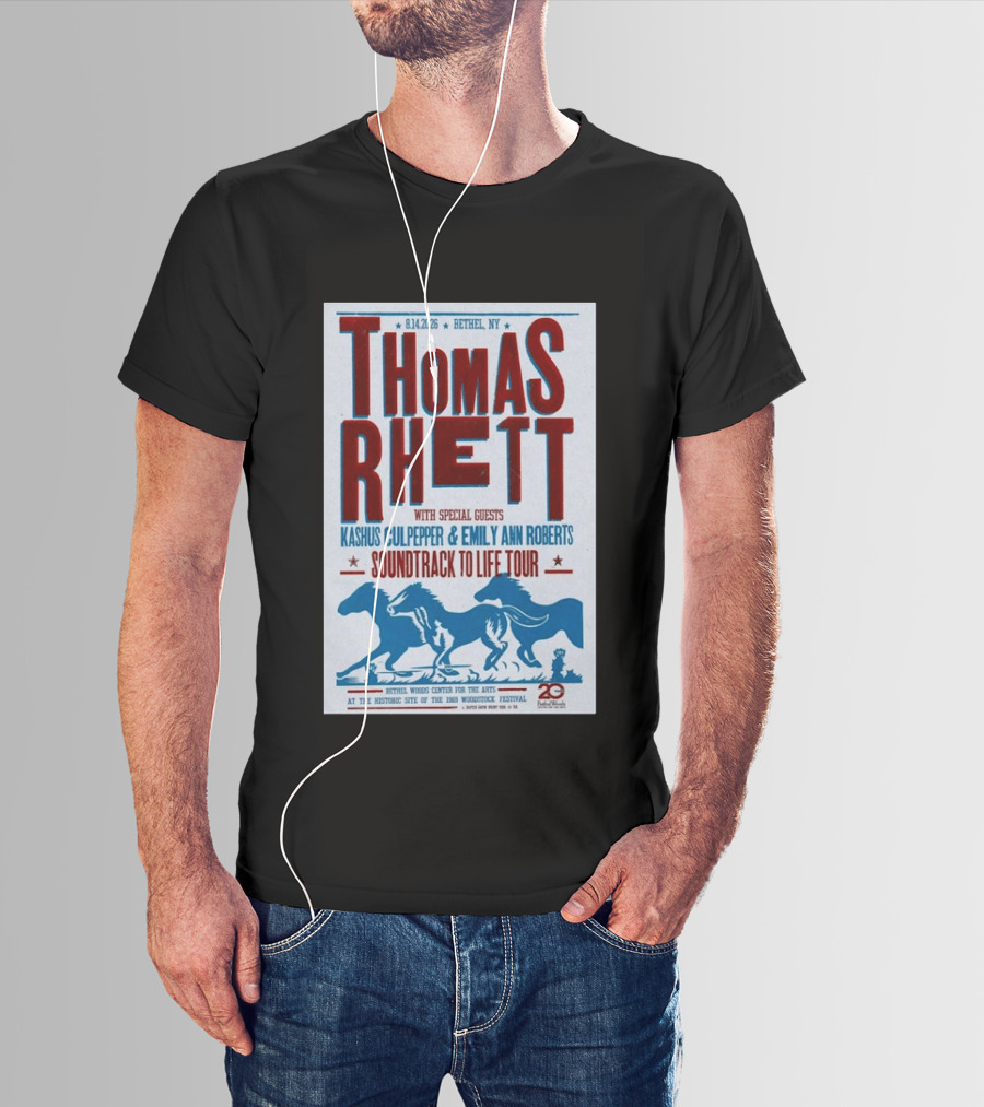 Thomas Rhett Bethel NY 2026 Soundtrack To Life Tour Kashus Culpepper Emily Ann Roberts T-Shirt