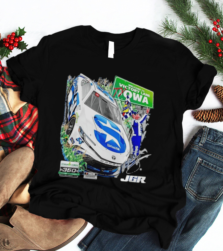 Ty Gibbs Welcome To Victory Lane Iowa Corn 350 NASCAR Cup Series JGR T-Shirt