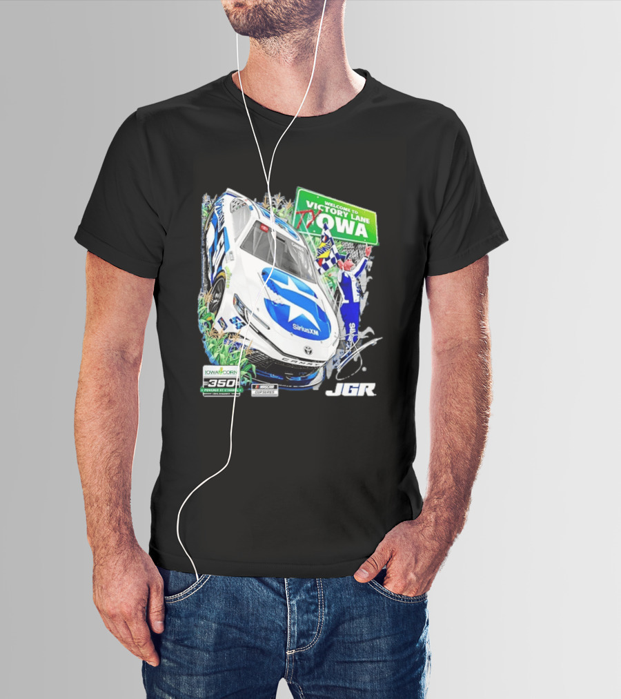 Ty Gibbs Welcome To Victory Lane Iowa Corn 350 NASCAR Cup Series JGR T-Shirt