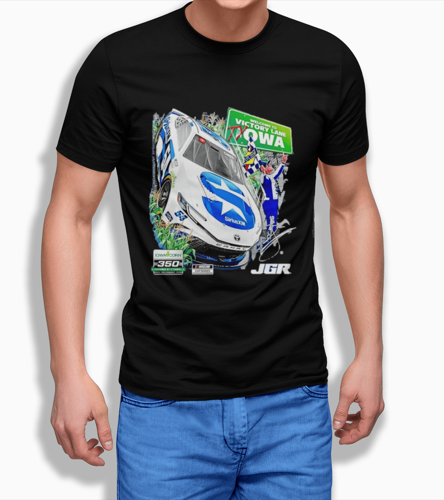 Ty Gibbs Welcome To Victory Lane Iowa Corn 350 NASCAR Cup Series JGR T-Shirt