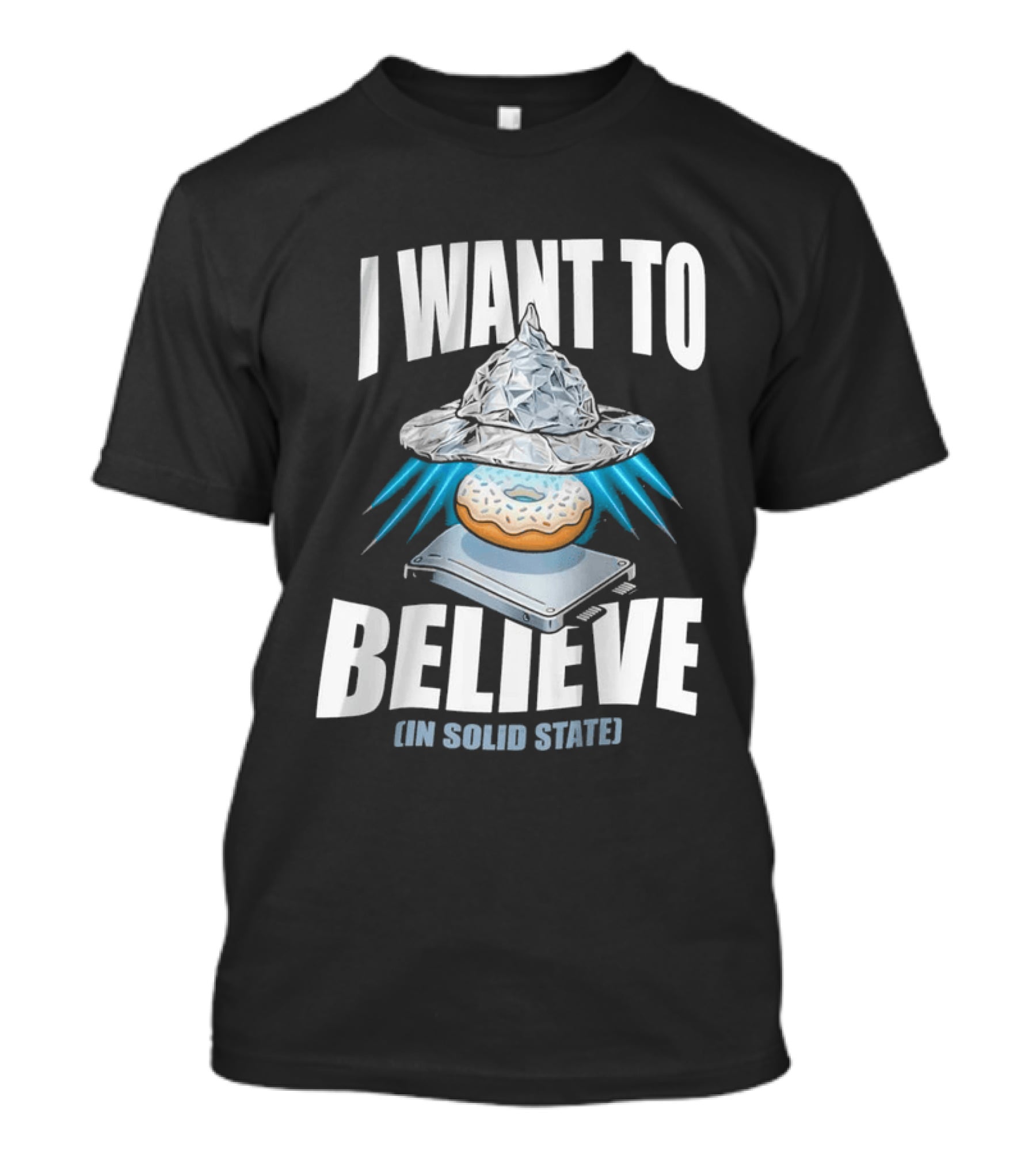I Want To Believe UFO Donut In Solid State T-Shirt