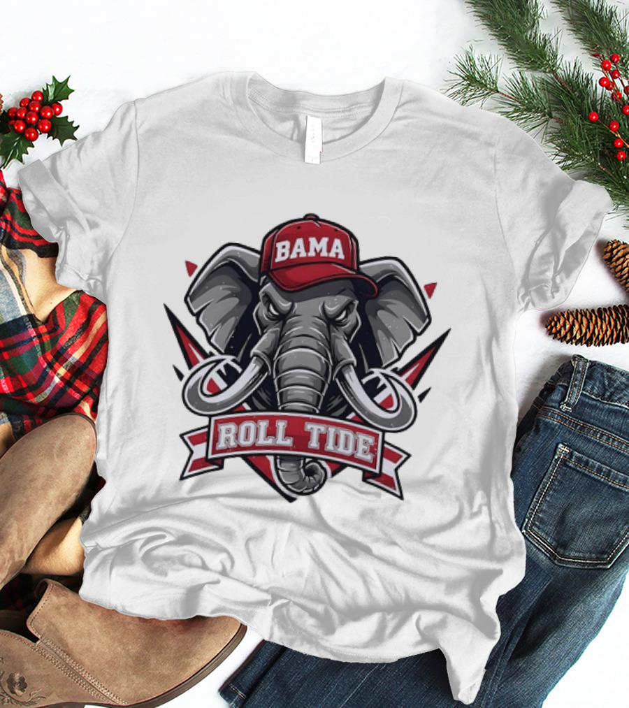 Bama Roll Tide Elephant Alabama Crimson Tide Fan T-Shirt