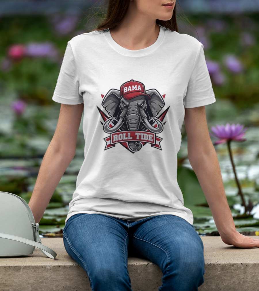 Bama Roll Tide Elephant Alabama Crimson Tide Fan T-Shirt