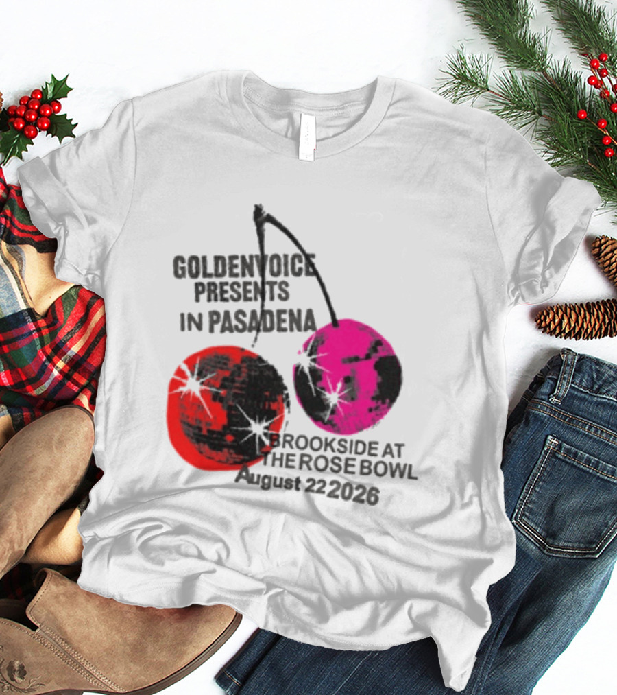 Goldenvoice Presents Pasadena Brookside At The Rose Bowl August 22 2026 Disco Cherry Baby T-Shirt