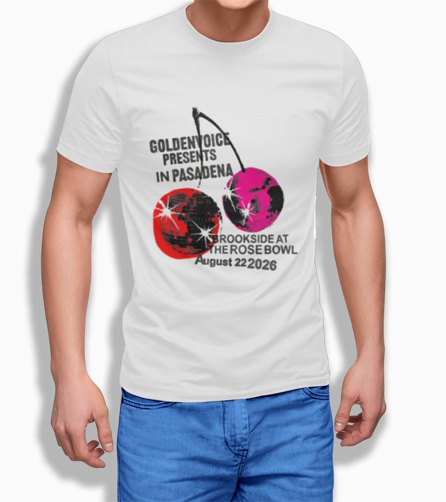 Goldenvoice Presents Pasadena Brookside At The Rose Bowl August 22 2026 Disco Cherry Baby T-Shirt