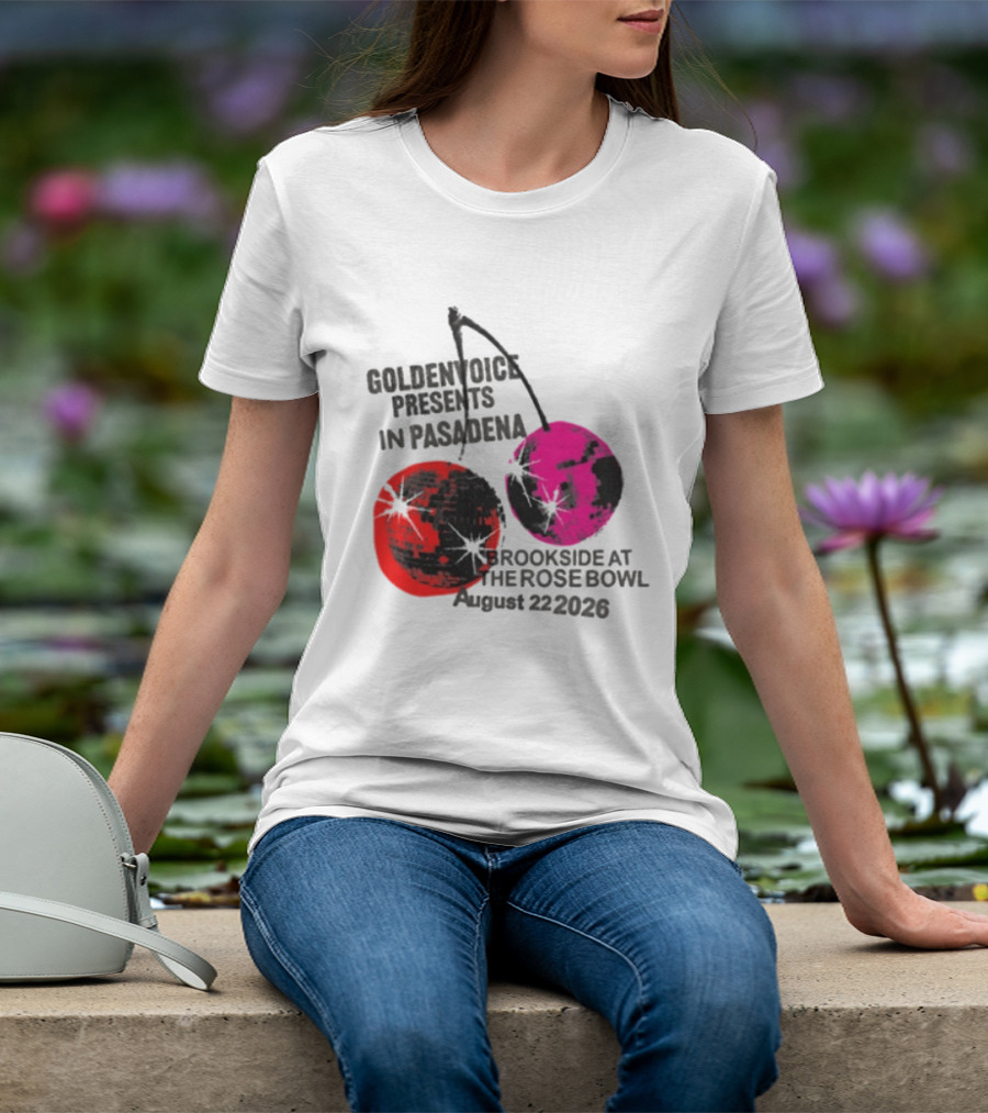 Goldenvoice Presents Pasadena Brookside At The Rose Bowl August 22 2026 Disco Cherry Baby T-Shirt