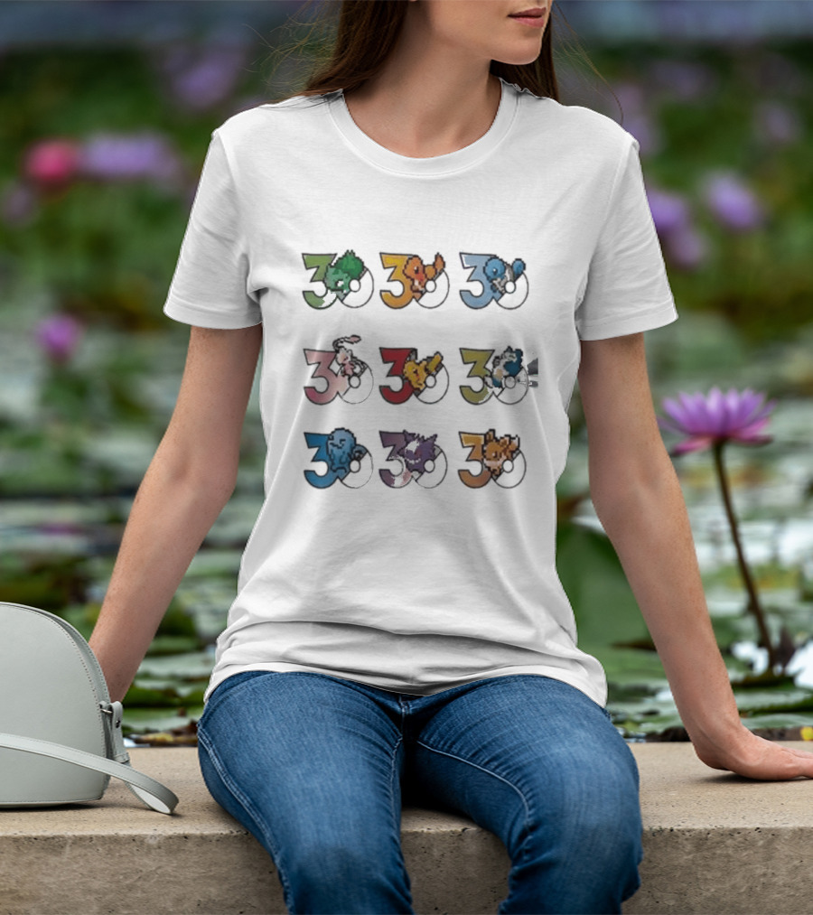 Uniqlo Pokemon Pixel 8 Bit 30th Anniversary T-Shirt