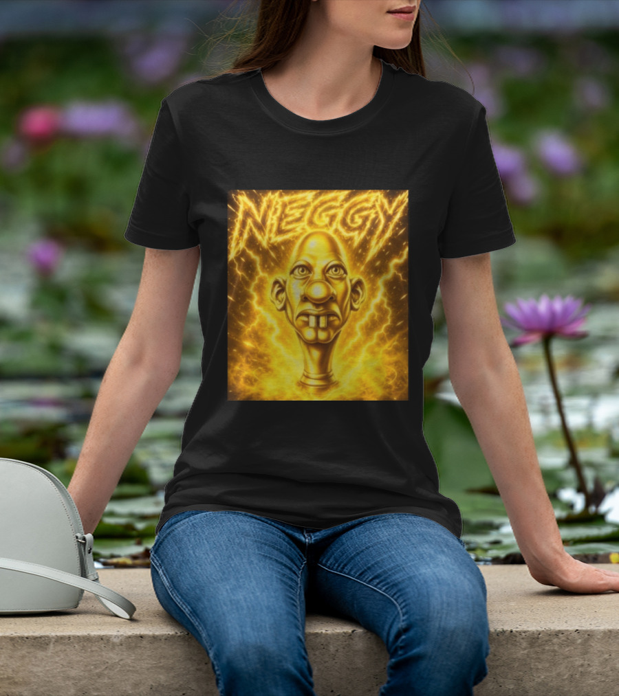 NEGGY Electric Manny Golden Lightning Face T-Shirt