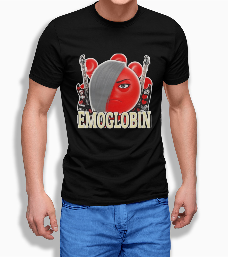 EMOGLOBIN Goblin Emoji With Emo Guitar T-Shirt