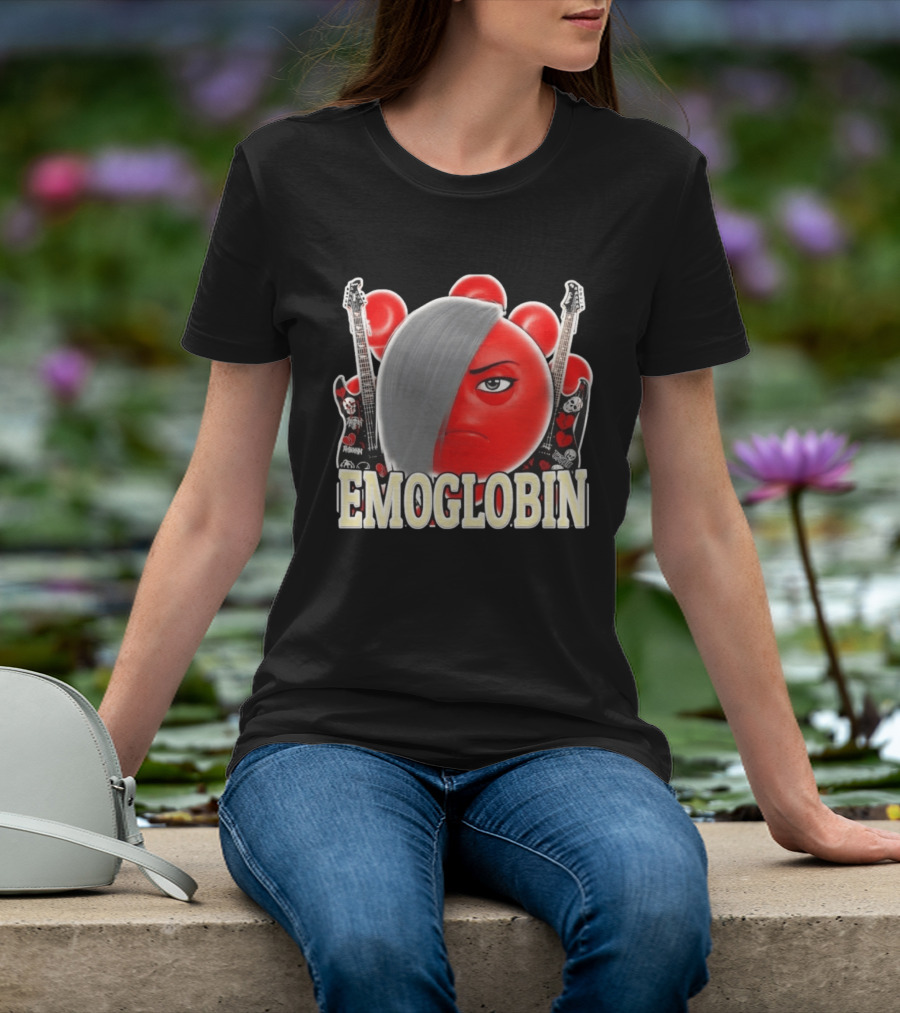 EMOGLOBIN Goblin Emoji With Emo Guitar T-Shirt