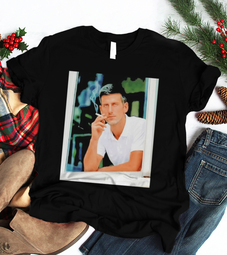 Novak Djokovic Smoking Tennis ATP Champion T-Shirt