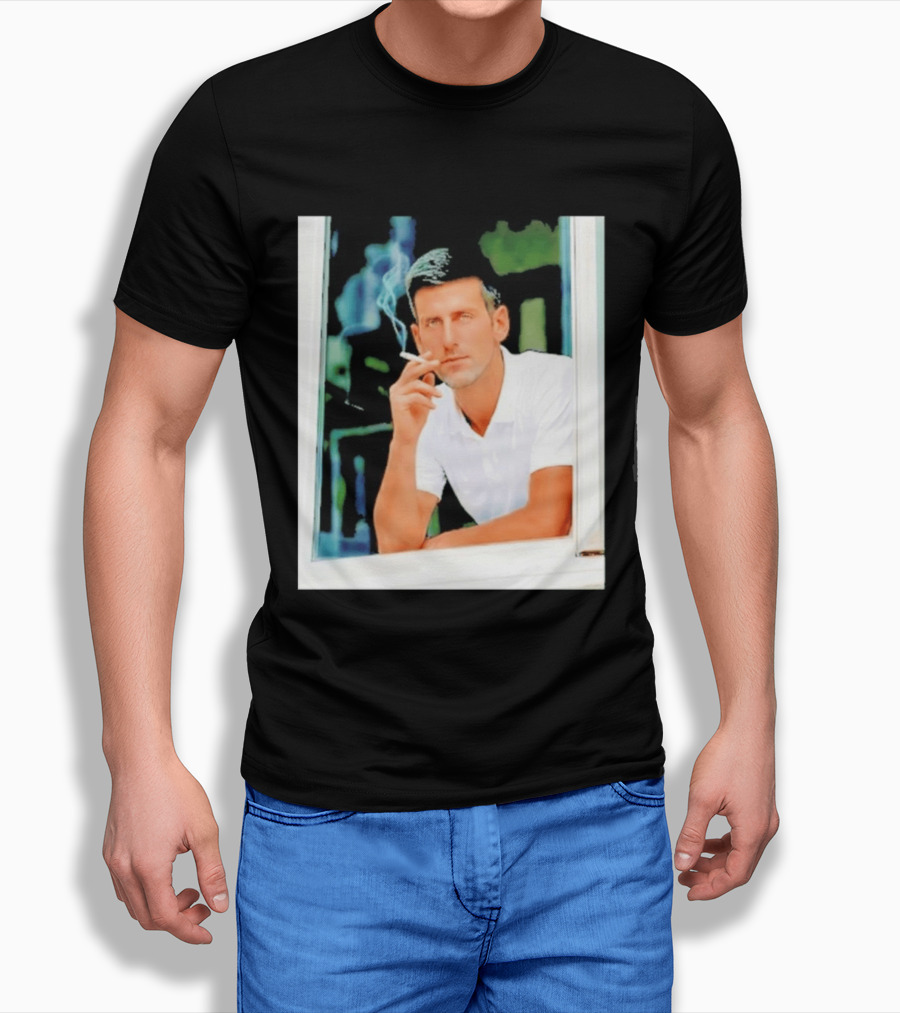 Novak Djokovic Smoking Tennis ATP Champion T-Shirt