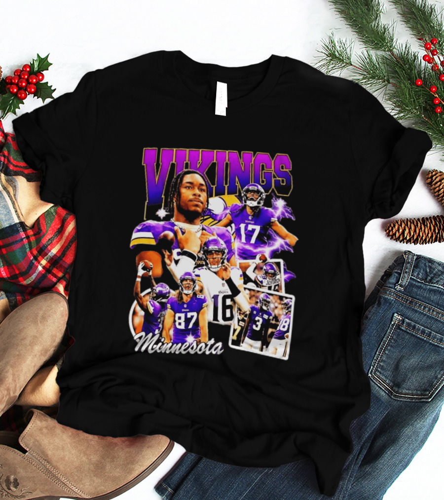 Fanatics Minnesota Vikings Notorious Justin Jefferson 87 83 16 17 Football T-Shirt