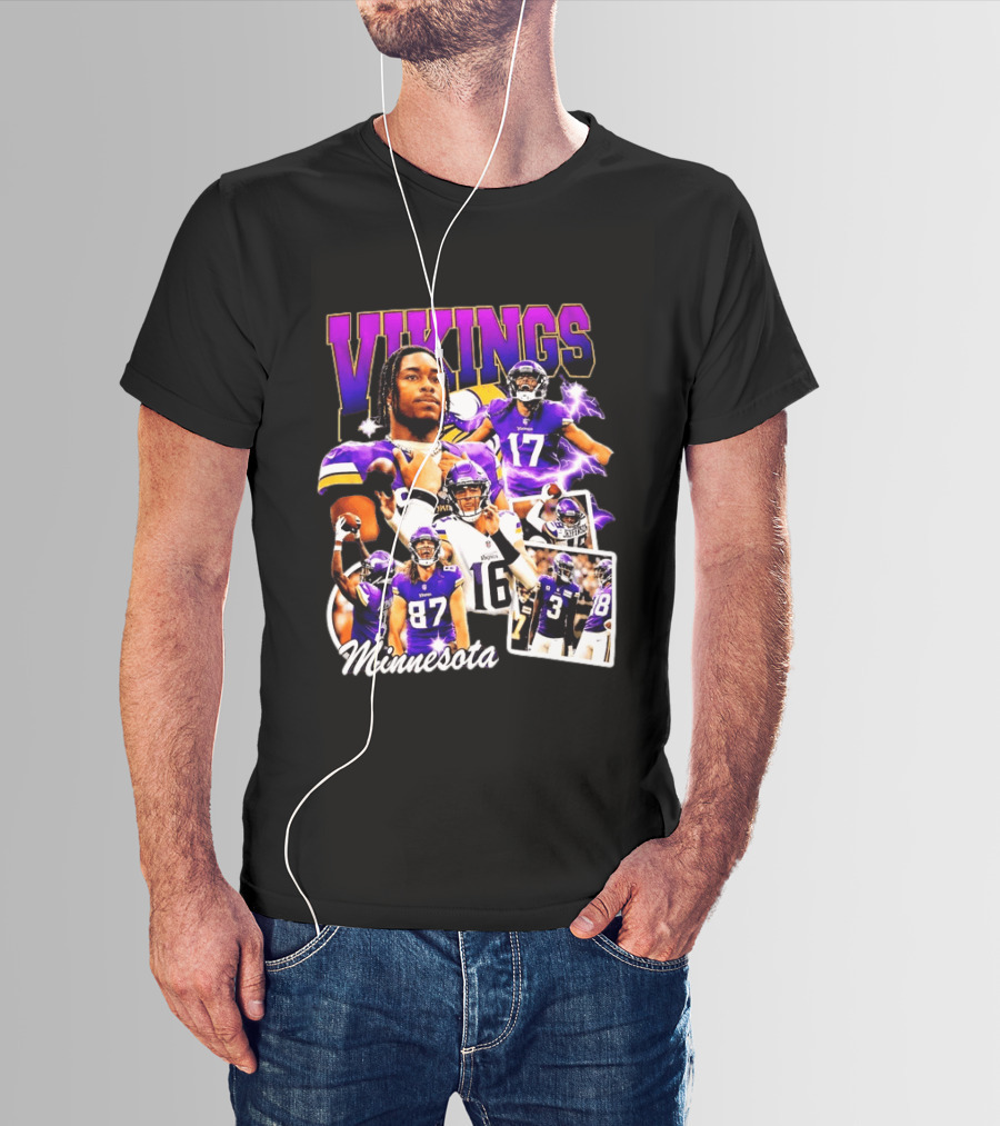 Fanatics Minnesota Vikings Notorious Justin Jefferson 87 83 16 17 Football T-Shirt