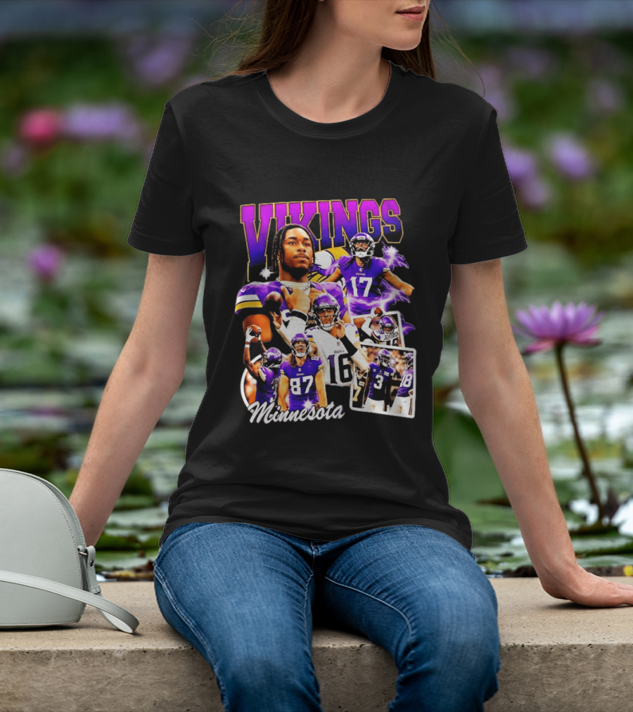 Fanatics Minnesota Vikings Notorious Justin Jefferson 87 83 16 17 Football T-Shirt