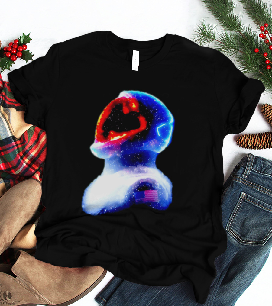 Galaxy Astronaut With American Flag Space Cosmic Adventure T-Shirt