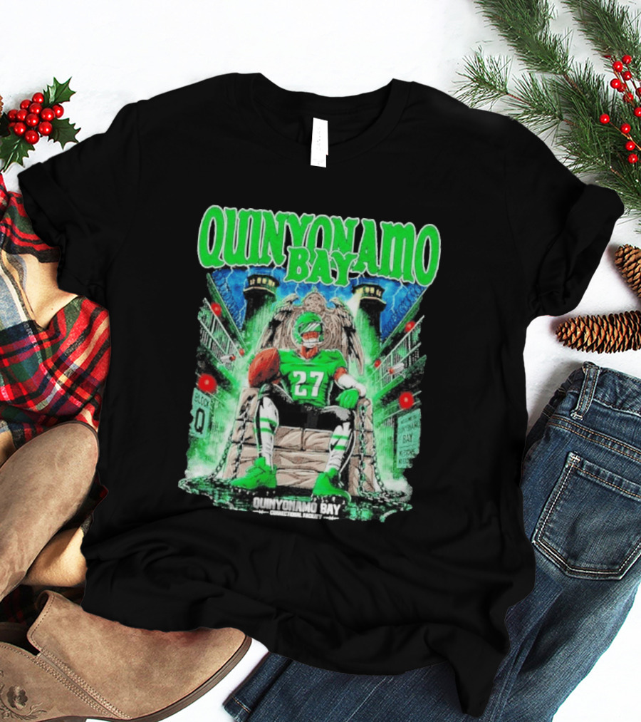 Quinyonamo Bay 27 Throne Football Block Q T-Shirt