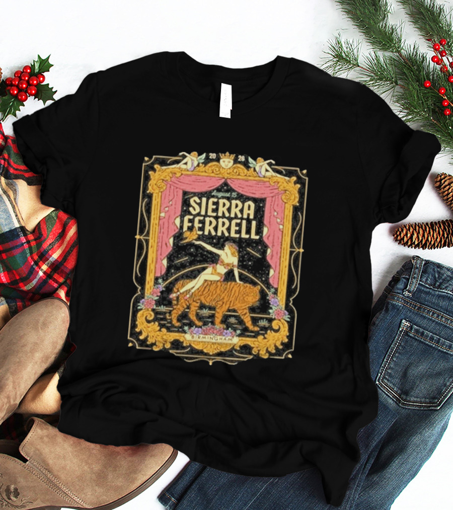 Sierra Ferrell August 15 Birmingham AL 2026 Vintage Circus Tiger T-Shirt